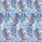 Ocean Breeze - Blue Leaves,Tropical & Botanical Upholstery Fabric 54 Inches"
